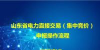 【圖解】山東省電力直接交易（集中競價）申報操作流程