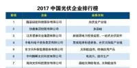 2017年中國光伏企業(yè)排行榜|隆基、協(xié)鑫、東方日升、海潤......榜上有名