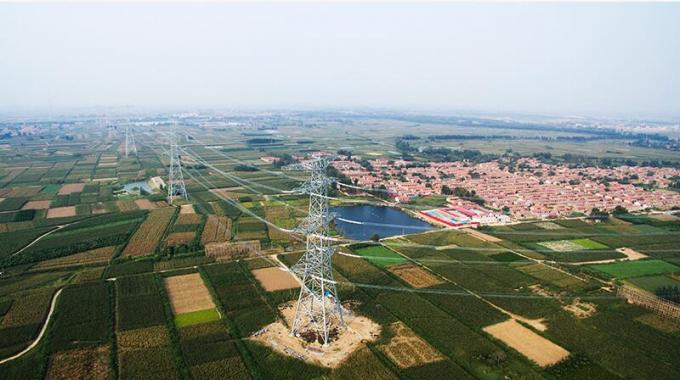 蒙西-天津南1000千伏特高壓線路18標段全線貫通