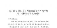2018年1月份青海電網(wǎng)“兩個(gè)細(xì)則”考核結(jié)果：11家風(fēng)電場全部為零