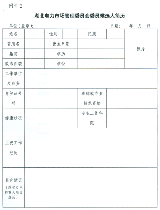 【湖北電力交易中心】《關(guān)于報(bào)名參選湖北電力市場(chǎng)管理委員會(huì)委員候選人的通知》