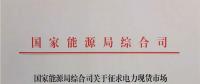 國家能源局就電力現(xiàn)貨市場運營規(guī)范征求意見