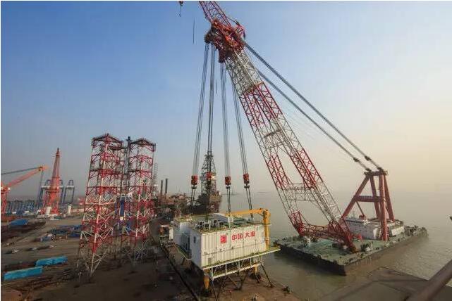 ZPMC國(guó)內(nèi)最大海上升壓站組塊即將發(fā)運(yùn)