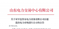 山東又見售電公司退市 公示1家售電公司退市申請(qǐng)