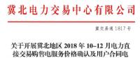 冀北開展10-12月電力直接交易購售電服務(wù)價格確認(rèn)及用戶合同電量填報