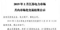 江蘇2019年2月電力市場(chǎng)月內(nèi)交易：成交電量18. 8億千瓦時(shí)