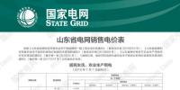 山東省電網(wǎng)銷售電價表