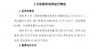 2024年2月份陜西電網(wǎng)運(yùn)行情況